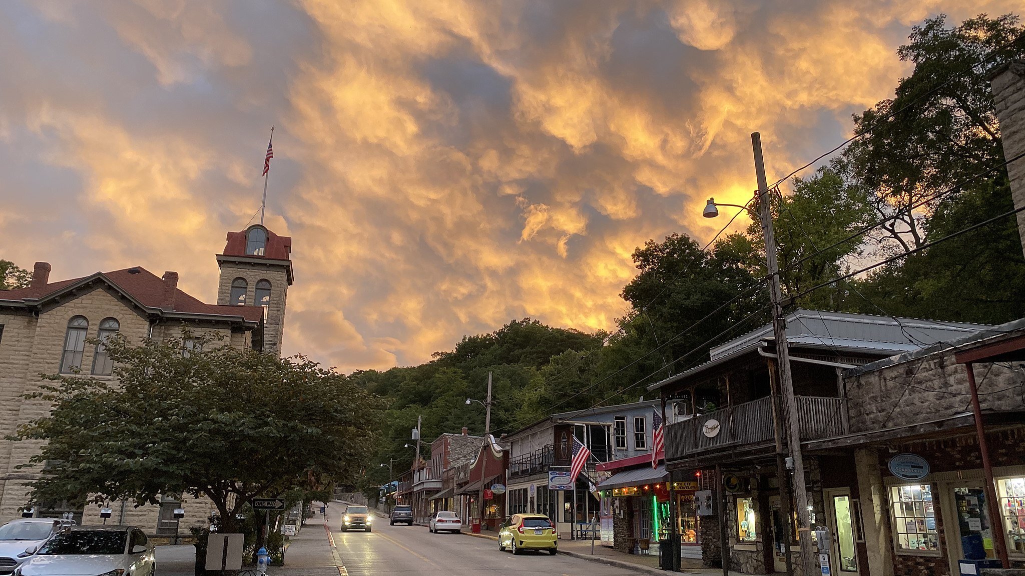 A small town in the southeastern USA